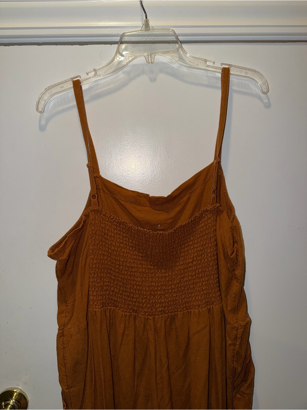 Old Navy Women's Rust Button-Front Wide-Leg Jumpsuit - Picture 8 of 9